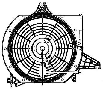 Электровентилятор кондиционера для автомобилей Grand Starex (H-1) (07-) 2.5D (A) (с кожухом) LUZAR - фотография № 3
