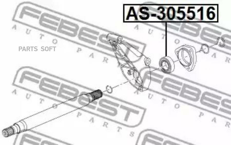 FEBEST Подшипник привода колеса CHEVROLET CRUZE/OPEL ASTRA J 10-