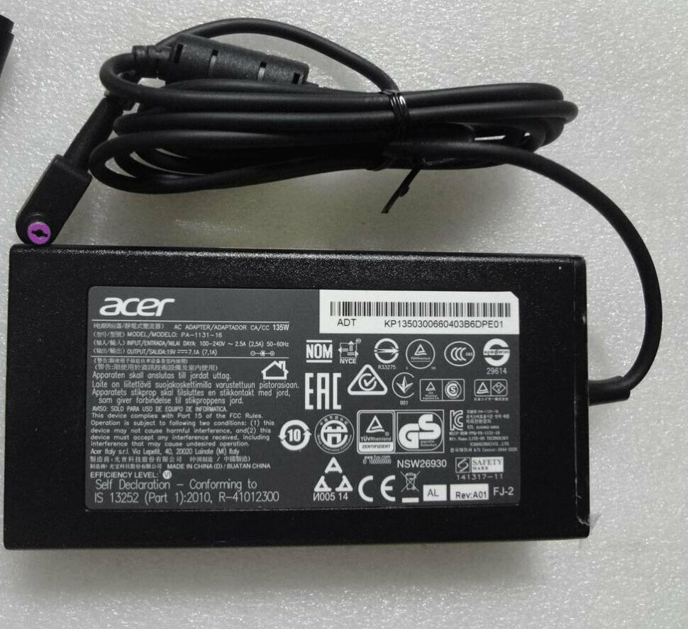 Для ACER A715-75G-77G7 Aspire Зарядное устройство блок питания ноутбука (Зарядка адаптер + кабель\шнур)