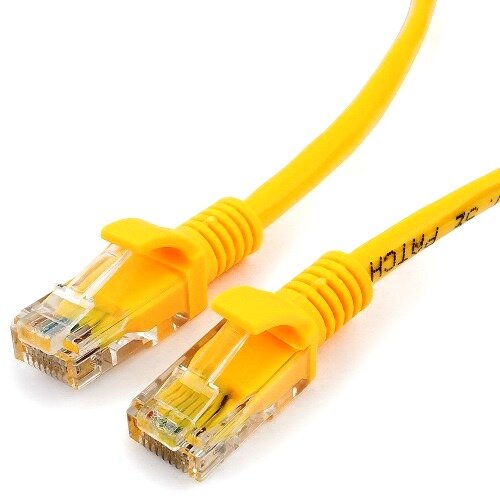 фото Патч-корд UTP CAT5e медный 15 метров Cablexpert PP10-15M/Y RJ-45 кабель - жёлтый