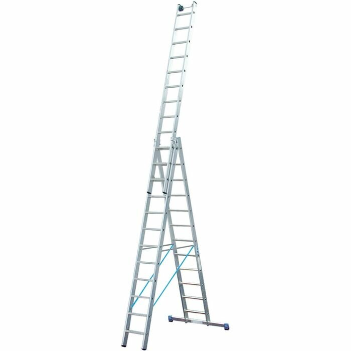 Лестница KRAUSE STABILO, трехсекционная, с траверсой, с доп. функцией, 14 ступеней - фотография № 1