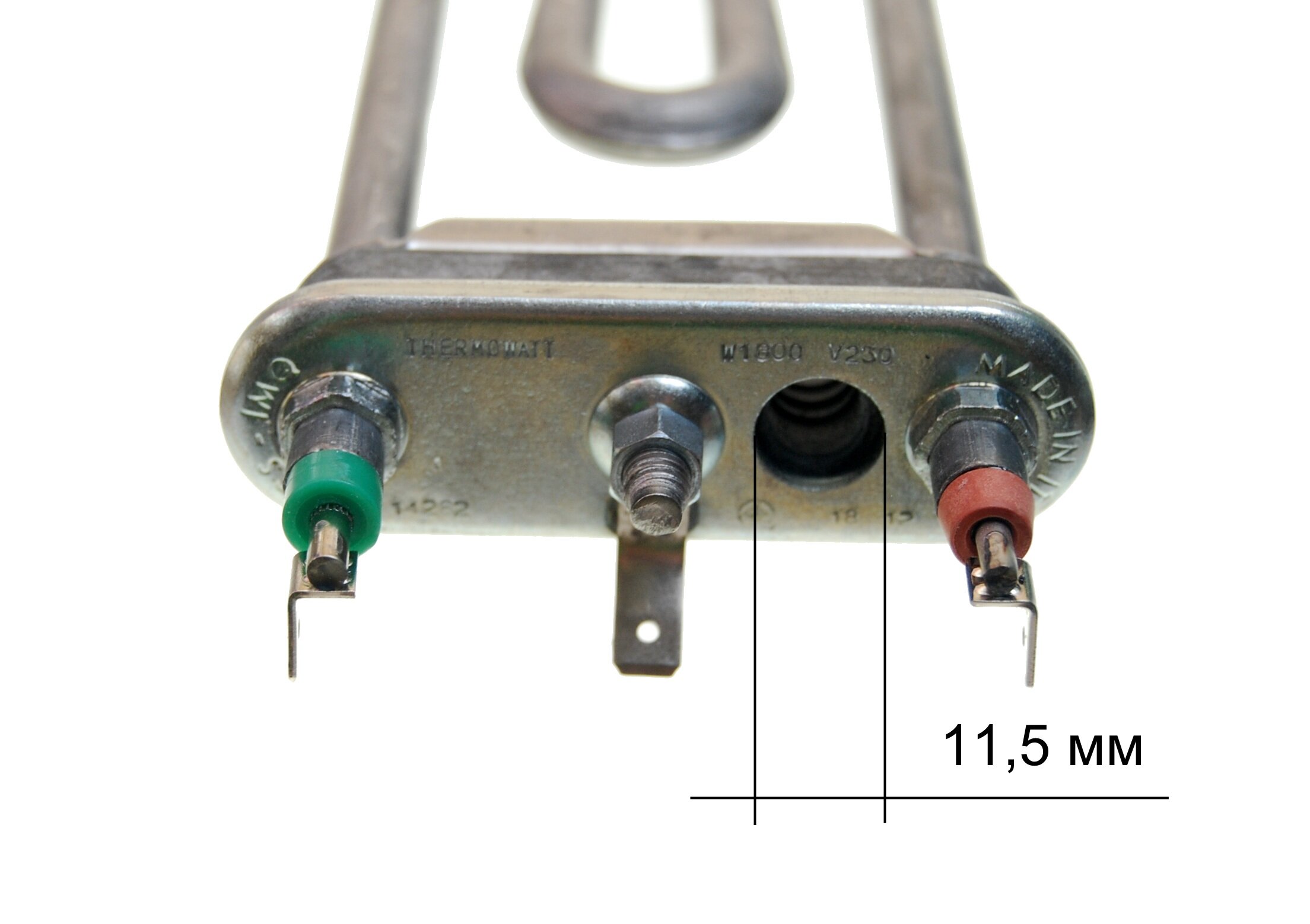 ТЭН (нагреватель) L=190 мм, 1800W, прямой с отверстием стиральной машины Bosch, Samsung - фотография № 3