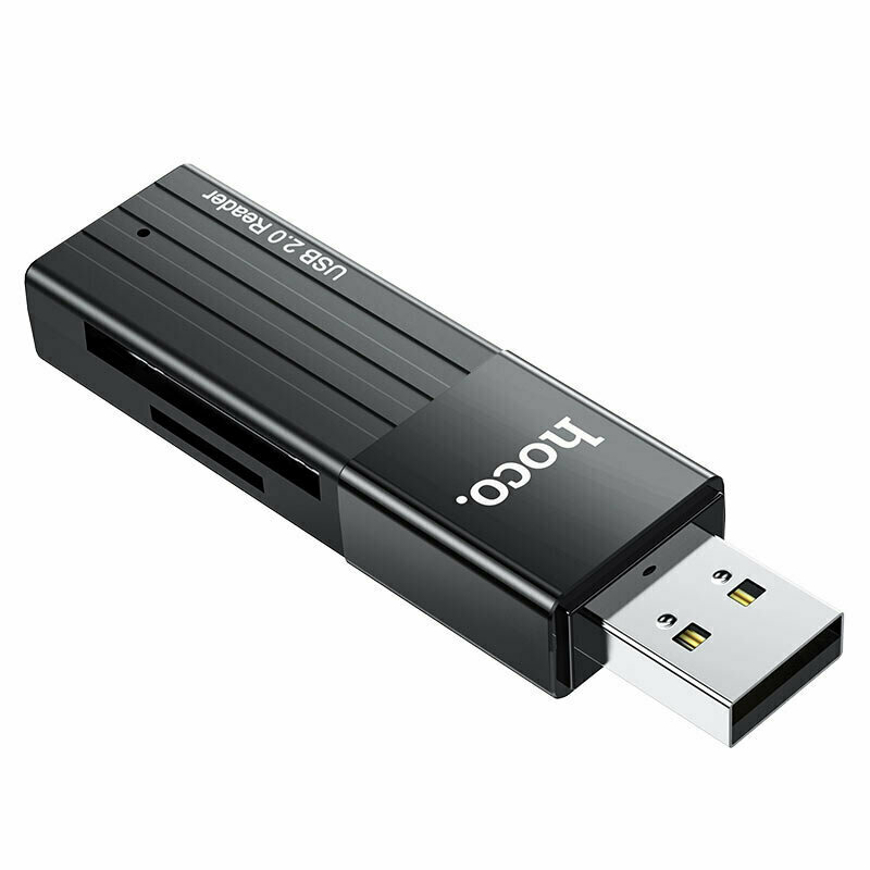 Переходник HOCO HB20 USB 30 Картридер для SD и Micro SD черный