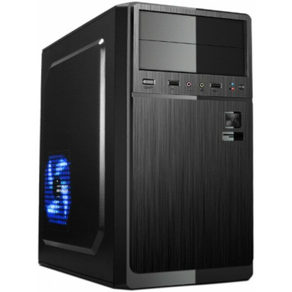 Корпус Miditower ExeGate XP-402U Black, ATX, (XP600, Black,120mm), 2*USB+1*USB3.0, Audio