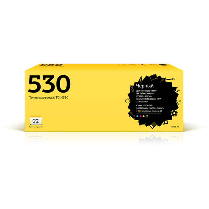 Картридж T2 TC-H530 (CC530A) для HP LJ CP2025n/CP2025dn/CM2320n MFP/CM2320nf MFP/CM2320fxi (3500 стр.) черный
