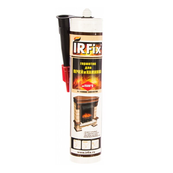 Irfix +1500 High Temperature Sealant герметик для печей и каминов (черный)