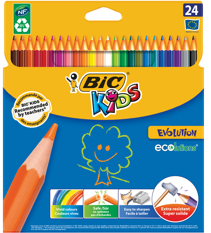 Bic Карандаши Kids Evolution 24 цвета, 200 гр