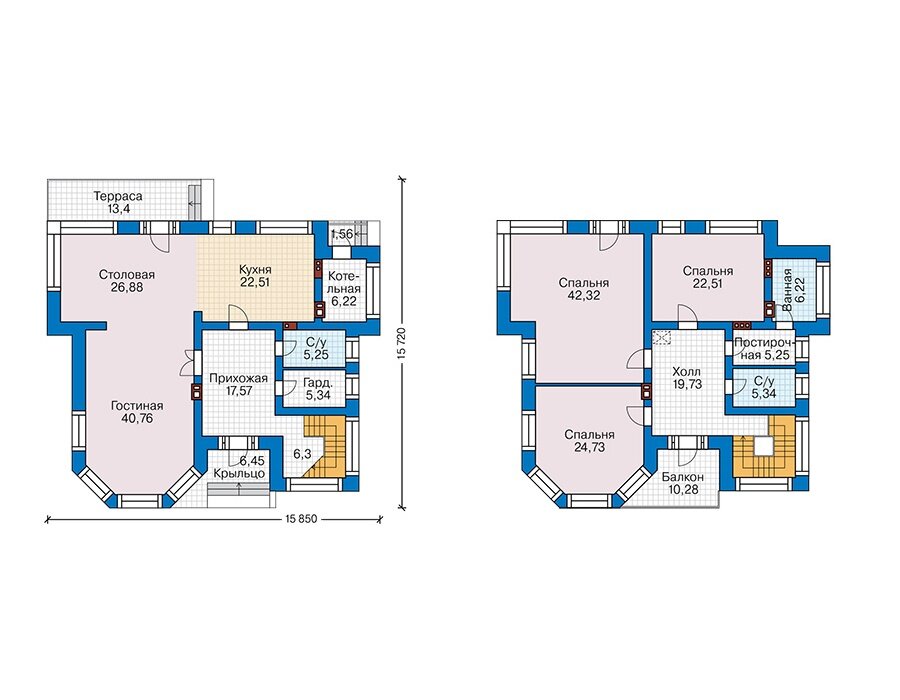 Проект дома Plans-66-41 (257 кв.м, газобетон) - фотография № 3