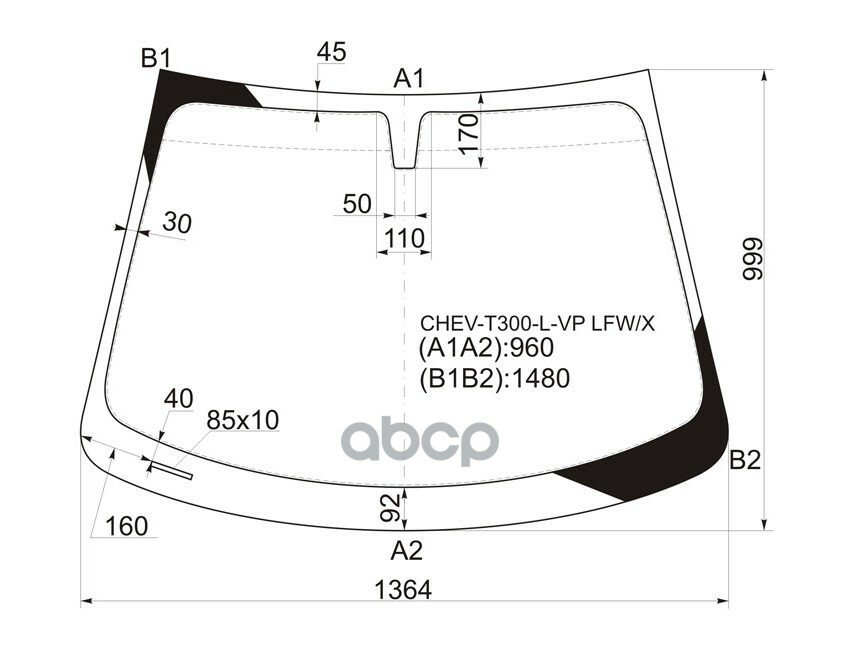 Стекло Лобовое Chevrolet Aveo 4/5d 11-20 XYG арт. CHEV-T300-L-VP LFW/X