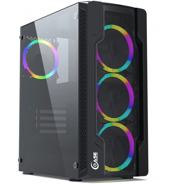 Powercase Mistral X4 Mesh LED Tempered Glass Black ATX без БП CMIXB-L4