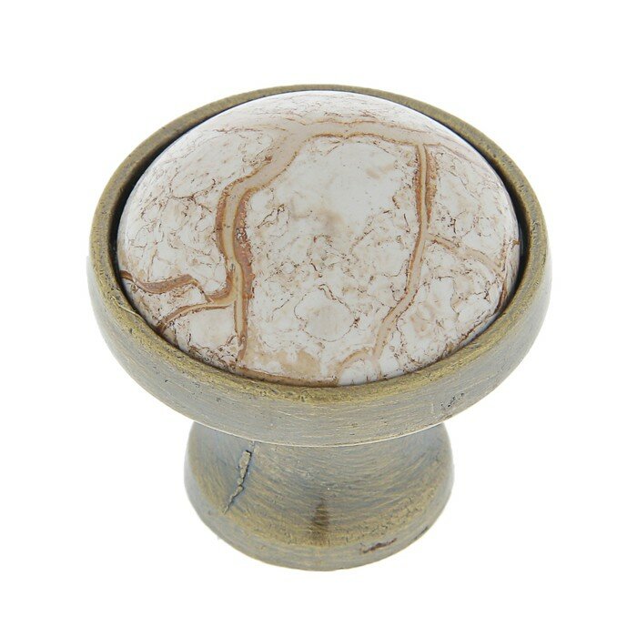 Ручка кнопка ART тундра Ceramics 020, керамическая, цвет бронза - фотография № 1