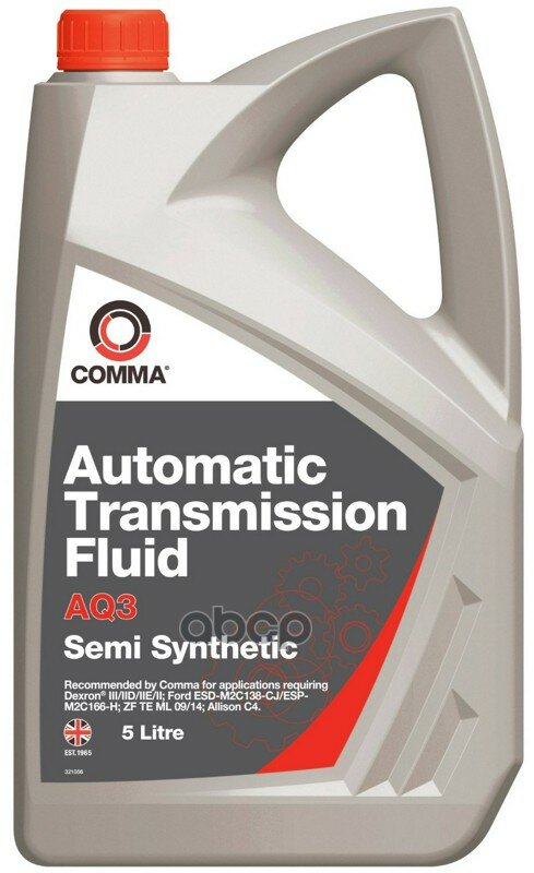 Comma Aq3 Auto Trans Fluid (5L)_Жидкость Гидравлич.! Красная Gm Dexron Iii/Iid/Iie/Ii, Allison C4 COMMA арт. AQ35L