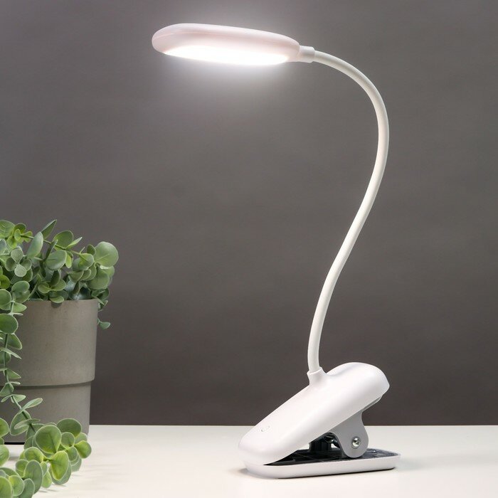 Настольная лампа 16816/1 LED 5Вт USB белый 12х6х47 см (1шт) - фотография № 2