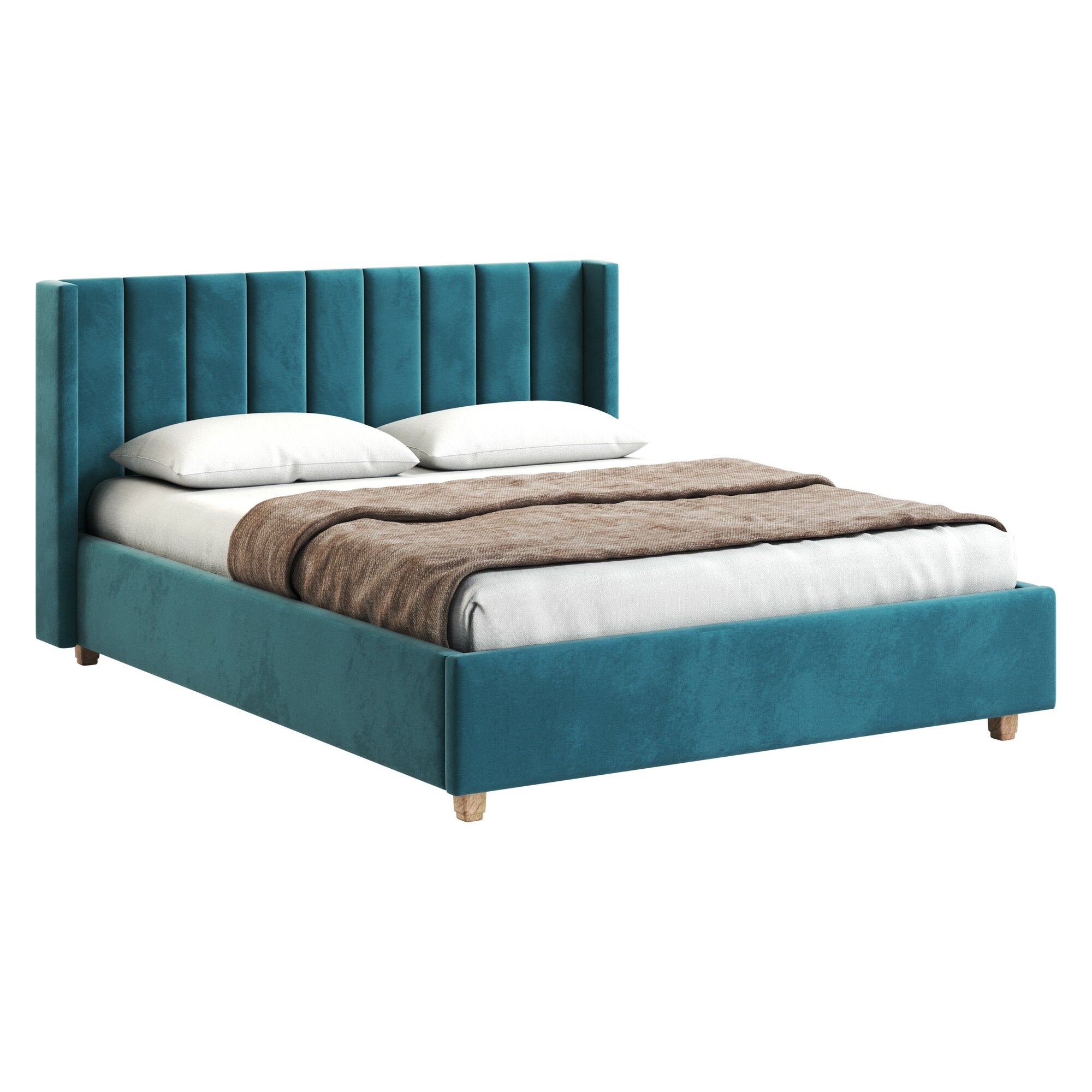 фото Кровать 140х200 с подъемным механизмом, двуспальная Венера-9 (3) с мягким изголовьем для дома, для спальни, Ортопедическое основание, ящик для белья, велюр Atlantic, GALAXY Мебель