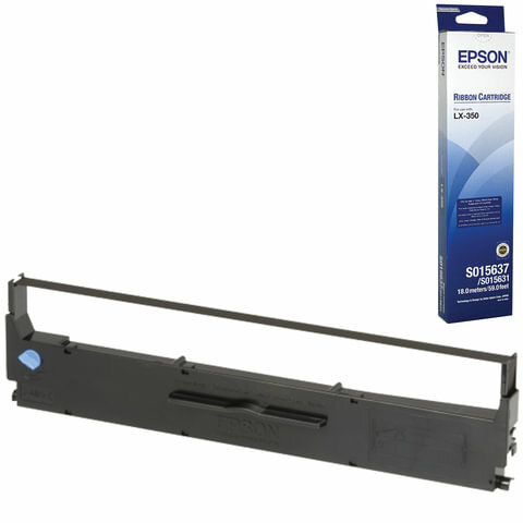 Картридж матричный EPSON (C13S015637BA) LX-350/LX-300, комплект 2 шт., оригинальный