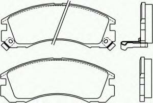 Комплект тормозных колодок диско Textar 2136301 Citroen / Peugeot: 425430 425387 425388. Dodge: MB857837. Mitsubishi: