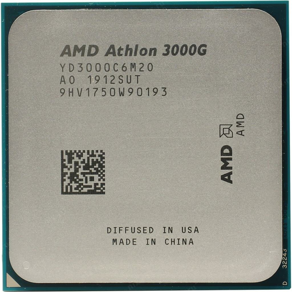 Процессор AMD Athlon 3000G AM4 (YD3000C6M2OFB) (3.5GHz/100MHz/Radeon Vega 3) OEM