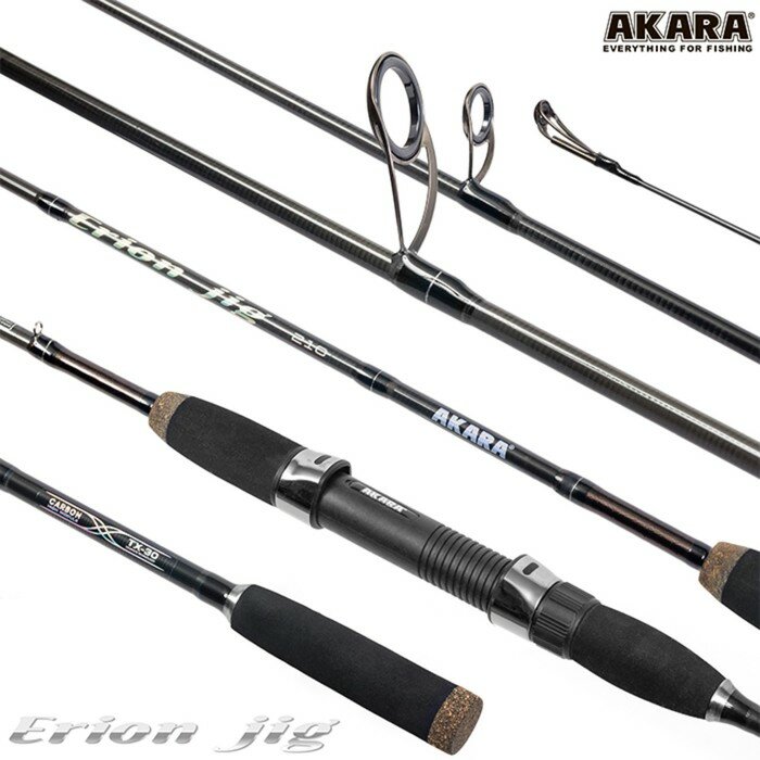 Спиннинг штекерный Akara Erion Jig TX-30, тест 2-8 гр, длина 2,28 м.