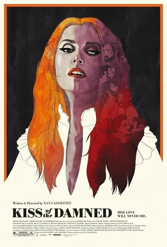 Плакат постер на холсте Поцелуй проклятой (Kiss of the Damned) Ксан Кассаветис. Размер 42 х 60 см