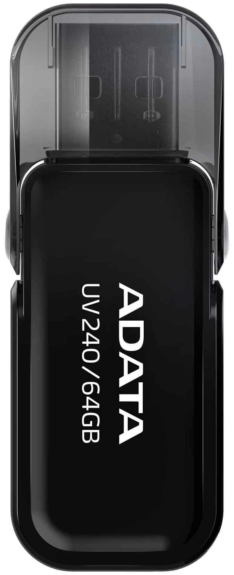 Флешка 64GB ADATA UV240, USB 2.0, Черный AUV240-64G-RBK