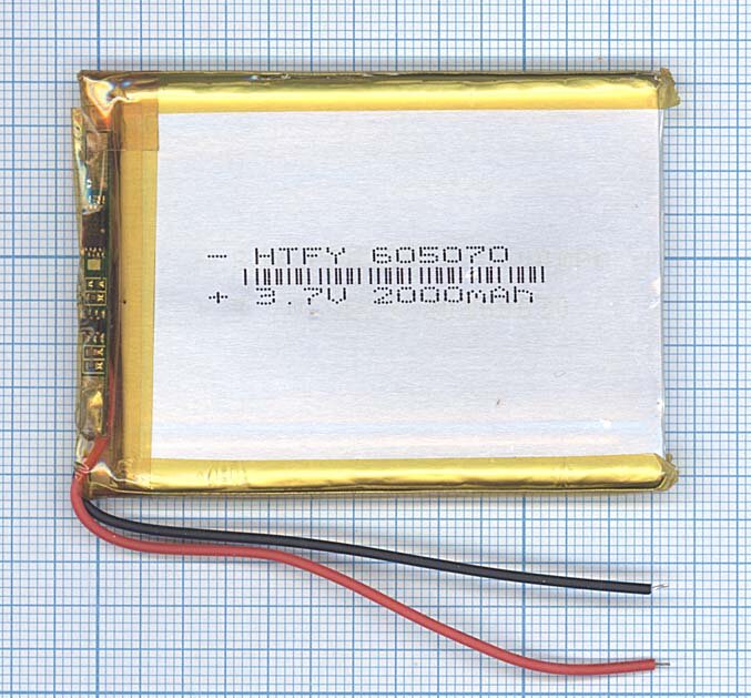 Аккумулятор Li-Pol (батарея) 6*50*70мм 2pin 3.7V/2800mAh