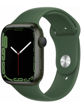 Умные часы Apple Watch Series 7 GPS 45 мм Aluminium Case with Sport Band (MKN73), зеленый клевер