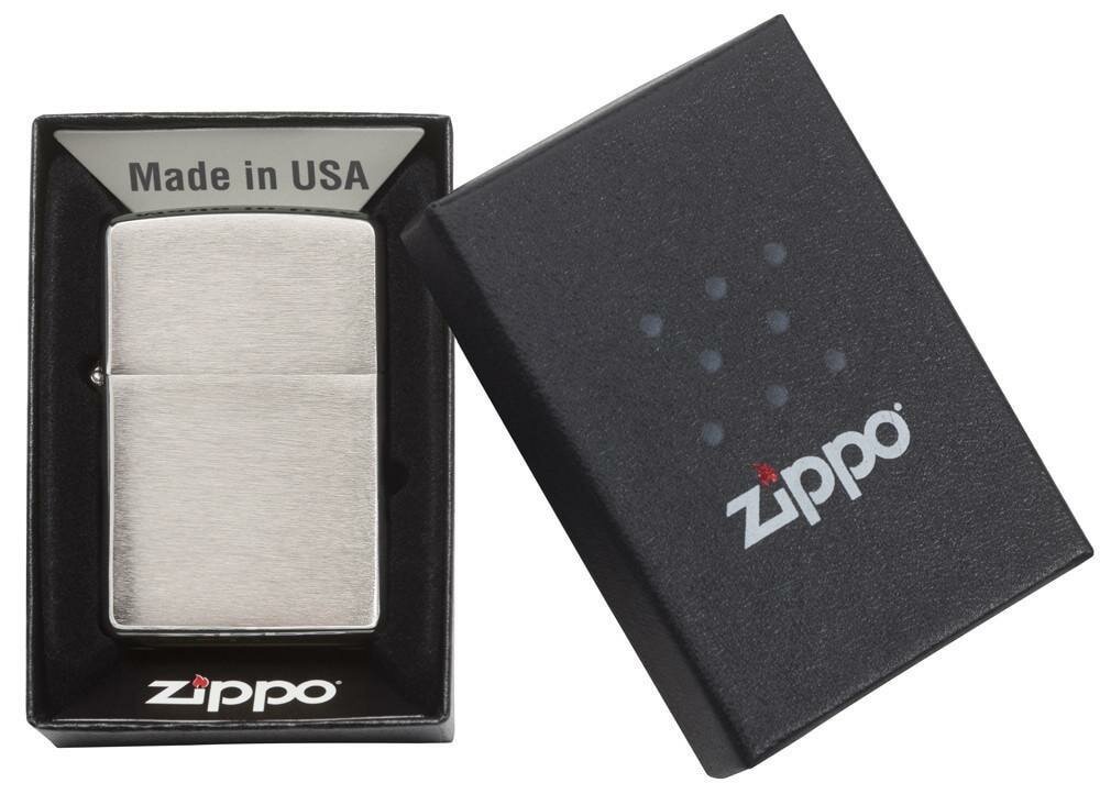 Зажигалка Brushed Chrome Zippo арт. 200 Brushed Chrome - фотография № 4