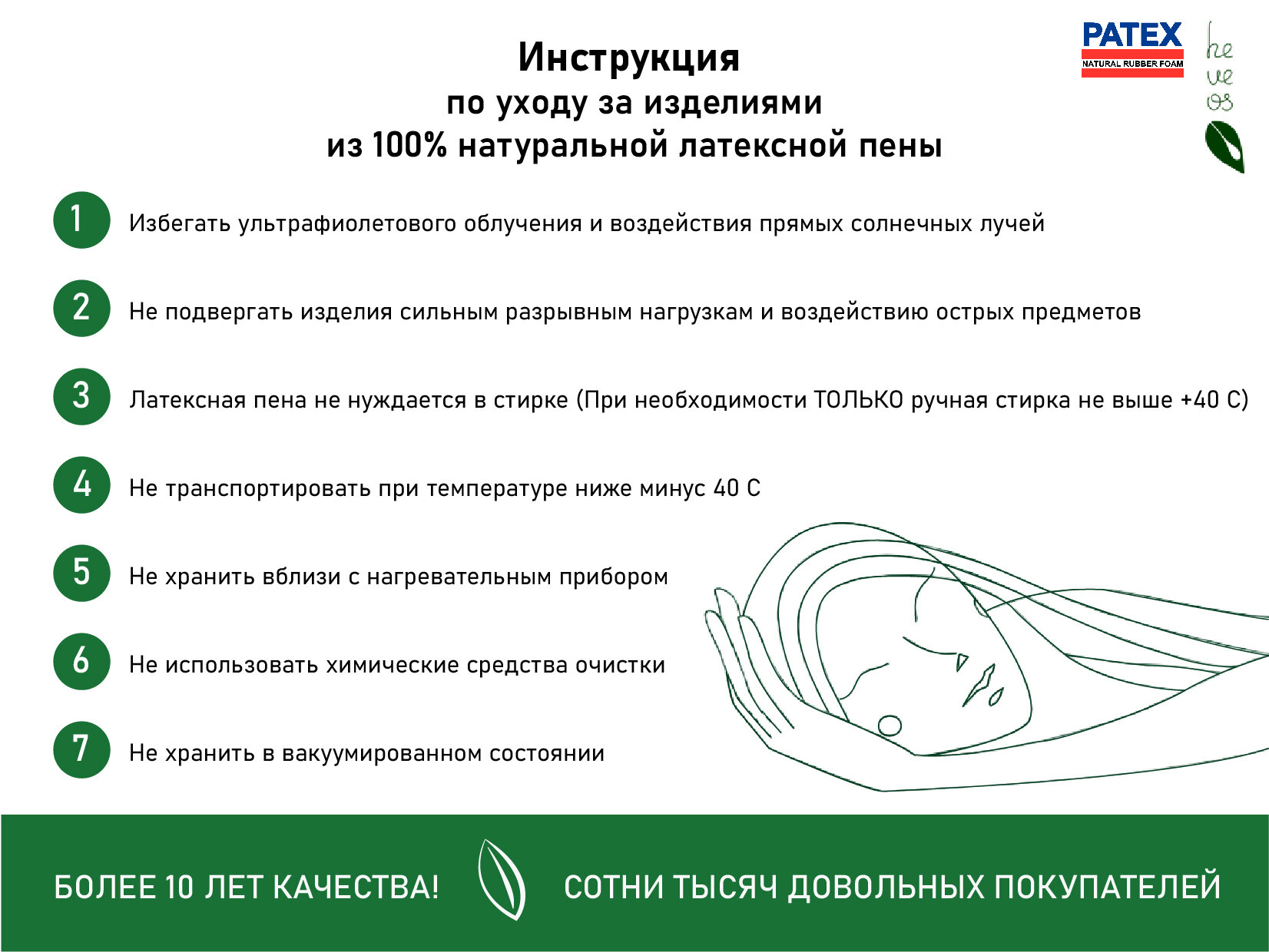 Подушка из натурального латекса "Облако Ортопедическое" - фотография № 4