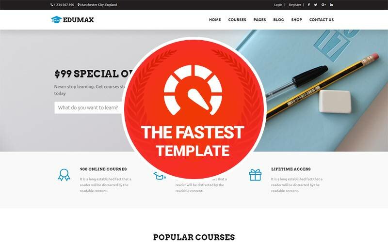 Шаблон Wordpress Edumax - Education Univeristy & Online Courses. Тема WordPress