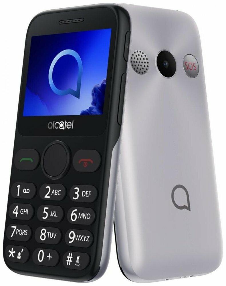 Мобильный телефон Alcatel 2019G серебристый .