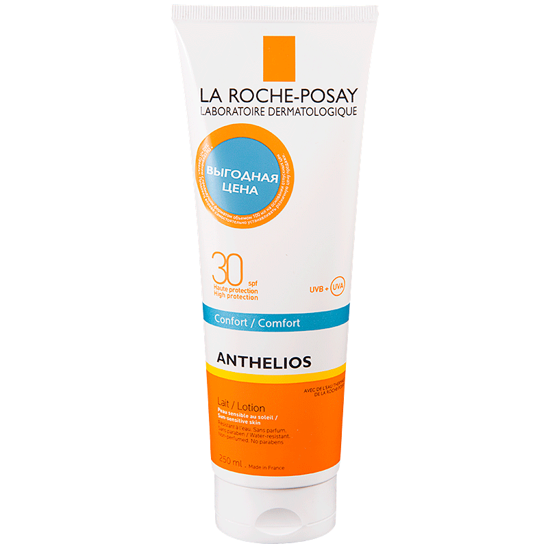 Молочко La Roche-Posay (Ля рош-позе) Anthelios солнцезащитное для лица и тела SPF30 250 мл Косметик Актив Продюксьон - фото №1