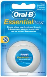 Нить зубная Oral-B Essential мятная, вощеная, 50 м