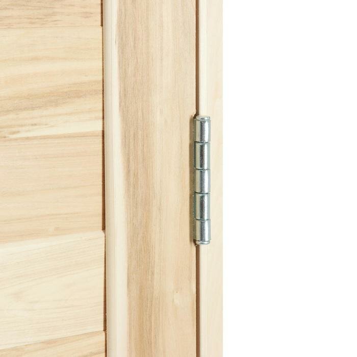 Дверь для бани и сауны из шпунтованной доски, липа Эконом 160х70 см - фотография № 4