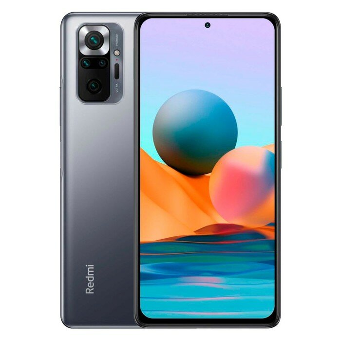 XIAOMI Смартфон Xiaomi Redmi Note 10 Pro NFC RU, 6.67", Amoled, 8Гб, 128Гб, 108Мп, 5020 мАч, серый