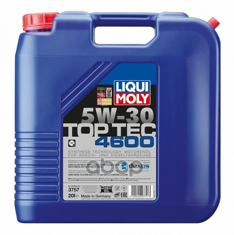 Liqui moly Liqui Moly^3757 3757 Liquimoly -. . Top Tec 4600 5w-30 Sn C2/C3 (20)