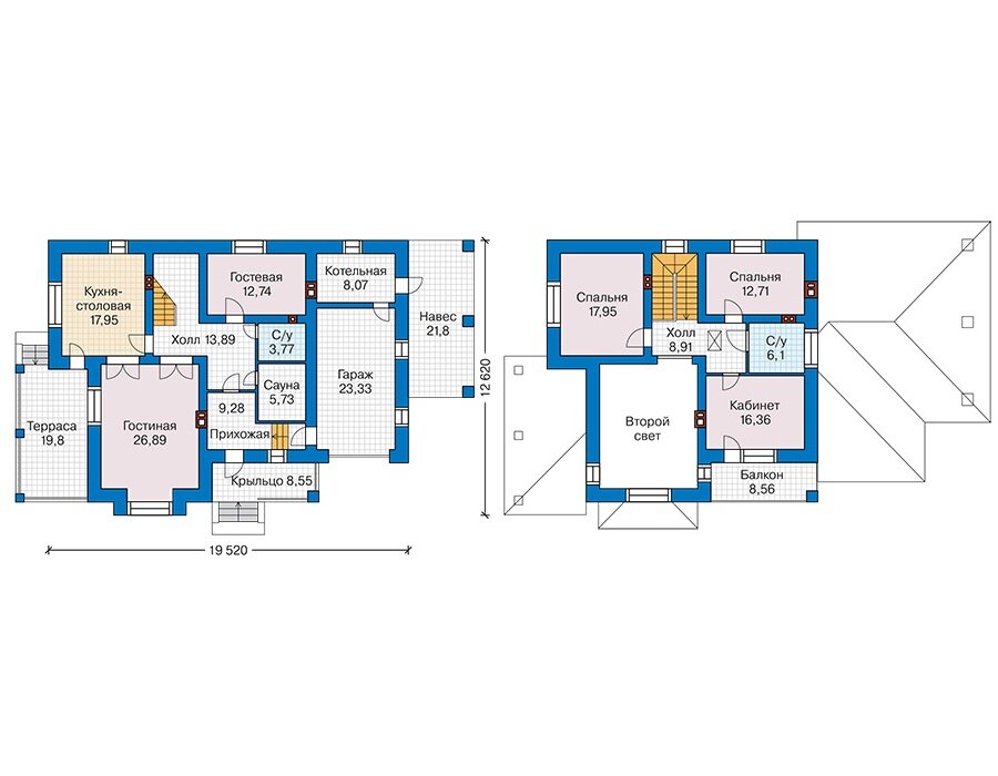 Проект дома Plans-42-54 (184 кв.м, поризованный кирпич) - фотография № 3