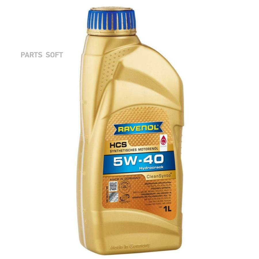 RAVENOL 4014835723917 Масло моторное Ravenol HCS 5W-40 синтетическое 1 л 4014835723917