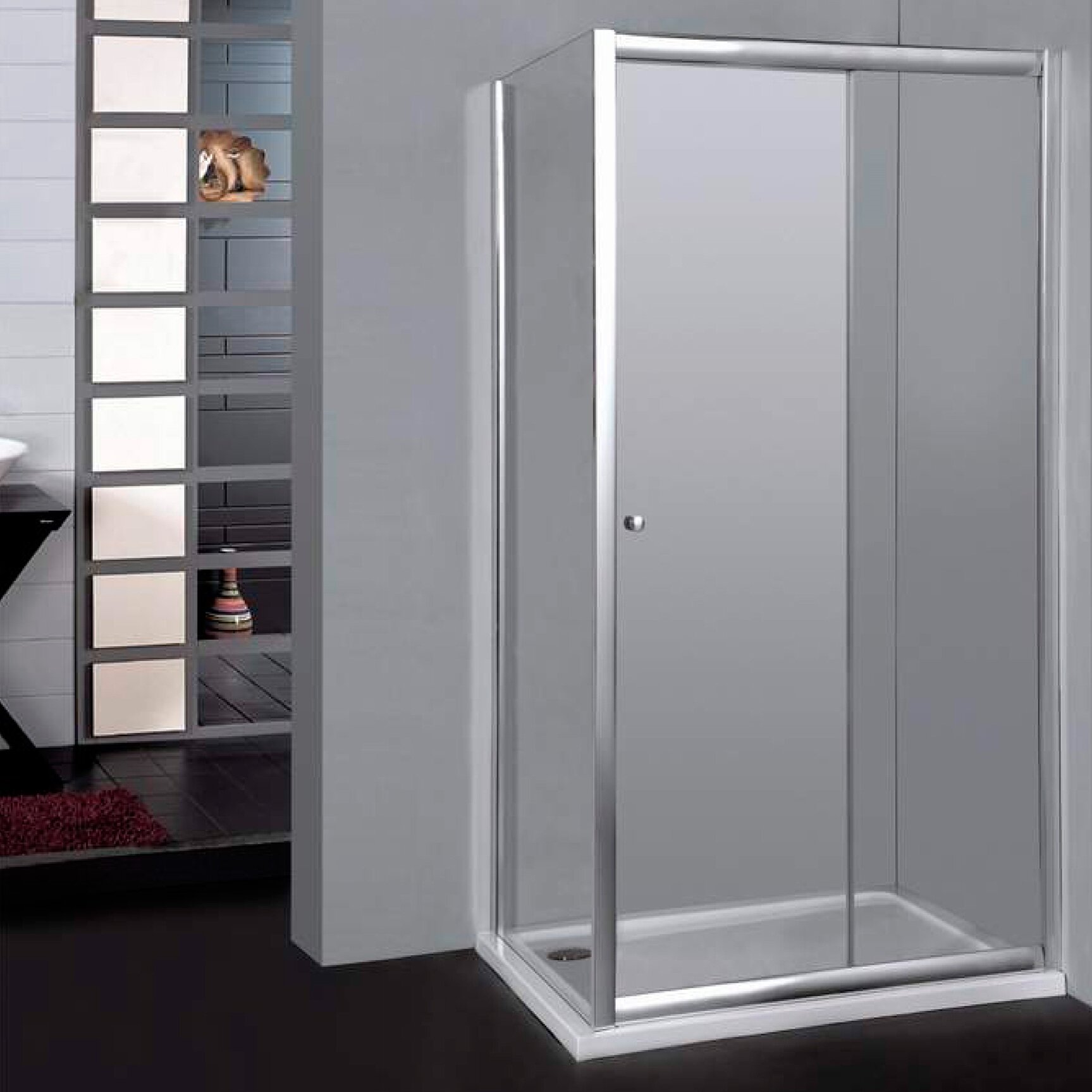 Душевой уголок RGW Classic CL-45 (1460-1510)x700x1850, профиль хром, стекло прозрачное