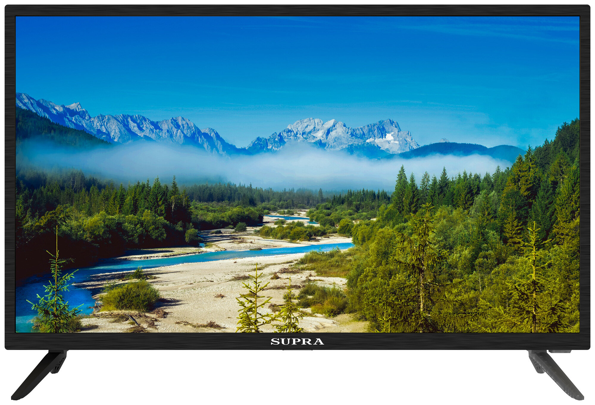 Телевизор LED Supra 32" черный/HD READY/DVB-T/50Hz/DVB-T2/DVB-C/USB (RUS) - фото №1