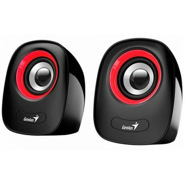 Колонки, PC speakers Genius SP-Q160,RED,USB, 2.0, Power Output 6W, Sensitivity: 80 Db, 3.5 mm jack. , цвет красный