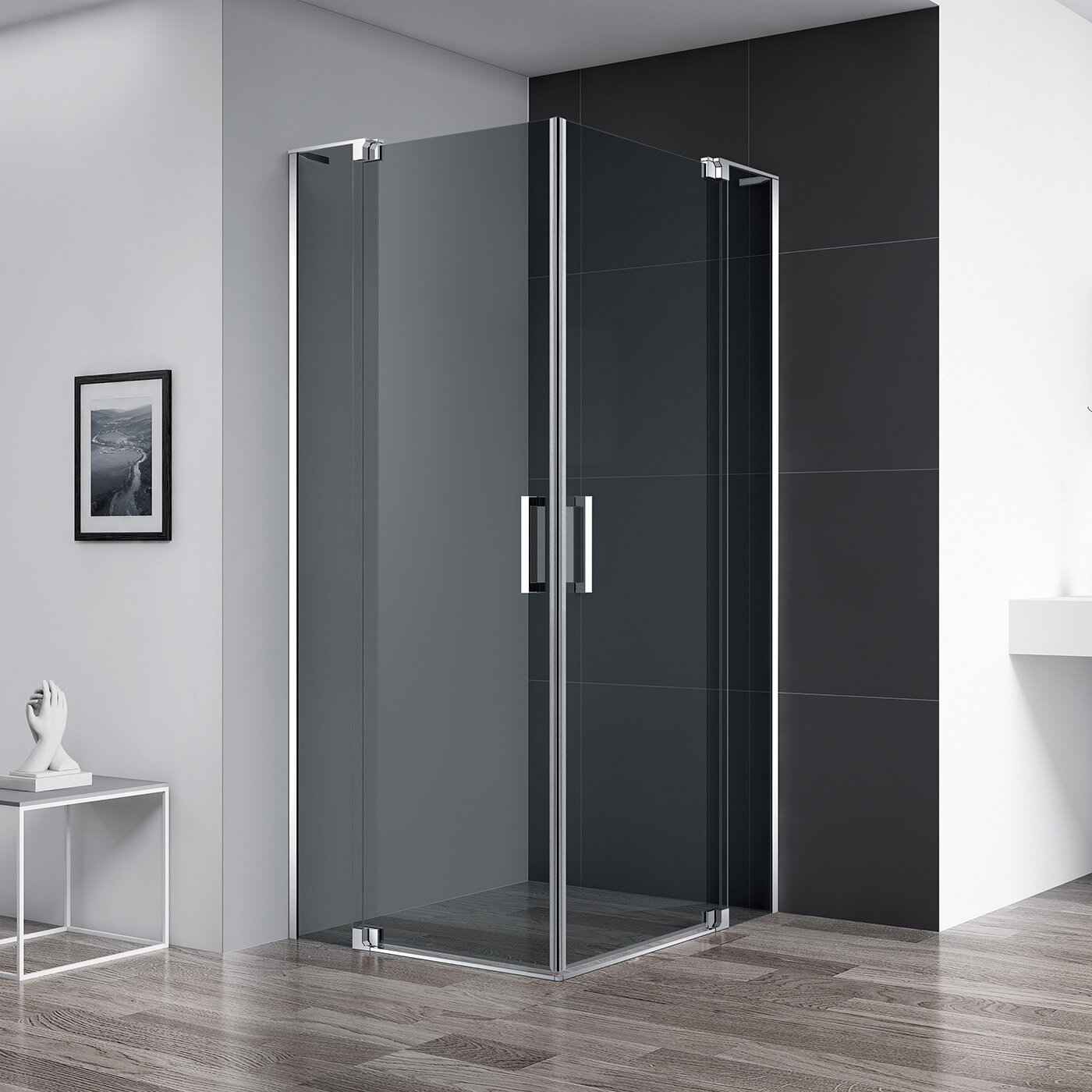 Cezares Душевой уголок SLIDER-A-2-100/110-GRIGIO-Cr