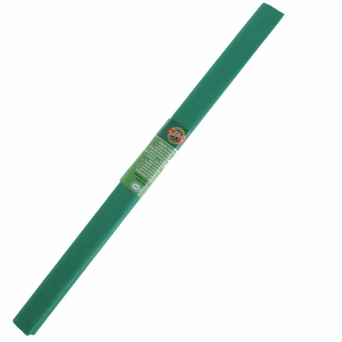 Koh-I-Noor Бумага креповая поделочная гофро Koh-I-Noor 50 x 200 см 9755/19 зелёная тёмная, в рулоне