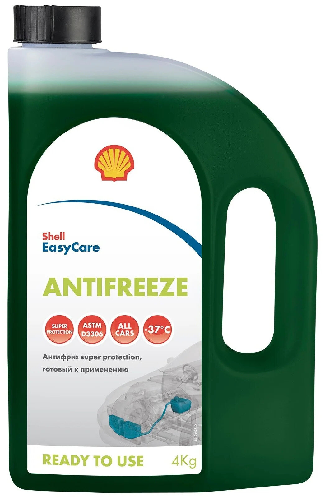 Антифриз Shell Antifreeze Super Protection Зеленый 4 кг