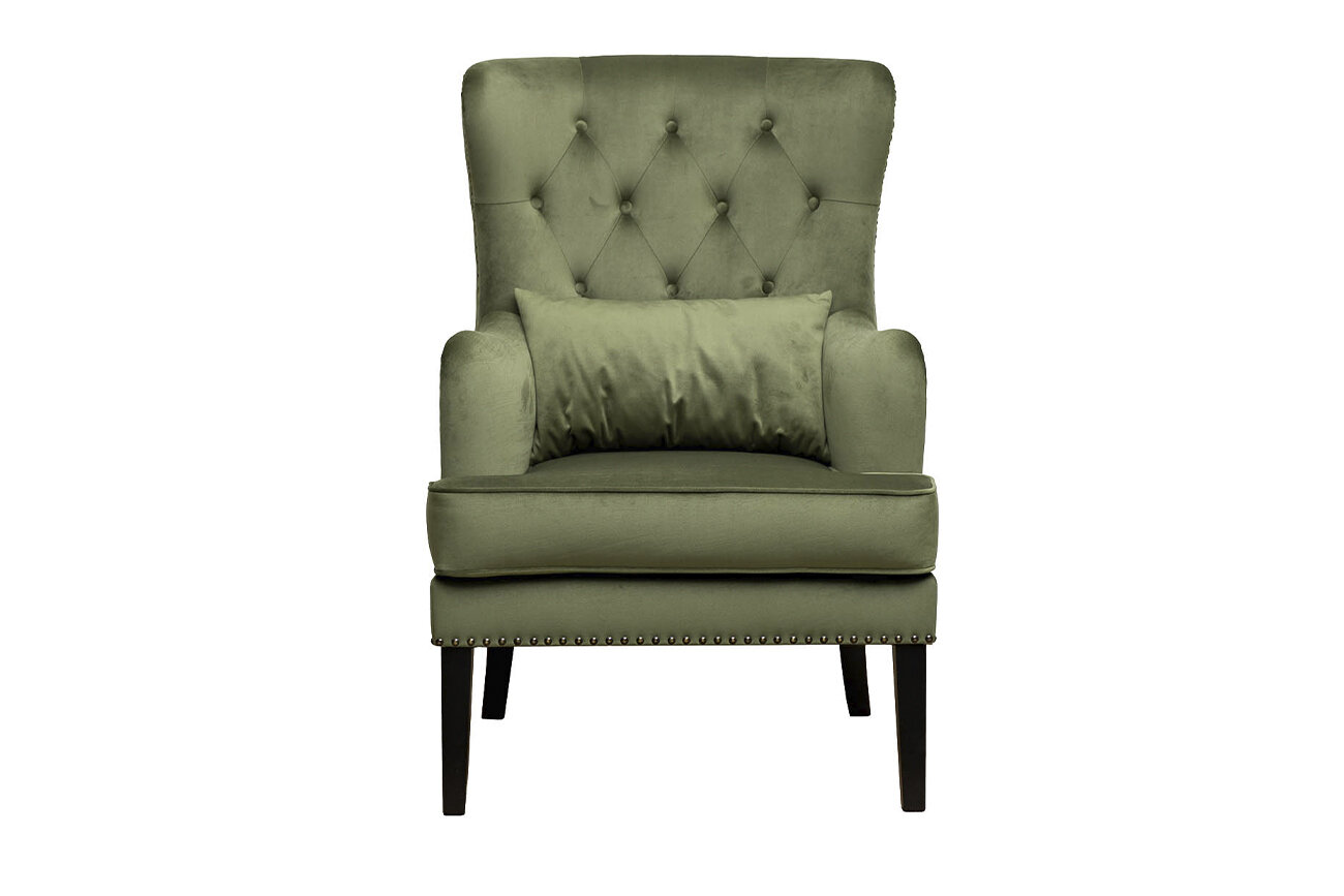 Кресло Rimini велюровое зеленое RIMINI-1K-ЗЕЛЕНЫЙ Colton 008-ZEL RIMINI-Colt008