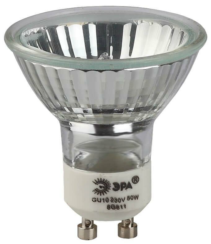 ЭРА Лампа галогенная ЭРА GU10 50W 2700K прозрачная GU10-JCDR (MR16) -50W-230V C0027386