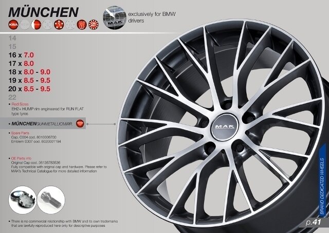    MAK MUNCHEN 8x18 5x108 ET42 D63.4 Gun Metallic-Mirror Face (F8080MUQM42GD2)