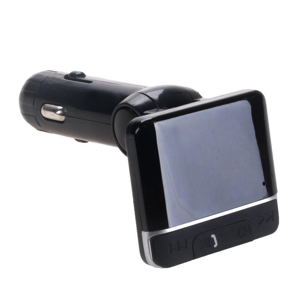 FM-трансмиттер без бренда FM-H3 BT, Bluetooth, 1 USB, пластик, AUX, microSD, дисплей, микрофон, кнопка ответа, цвет: чёрный