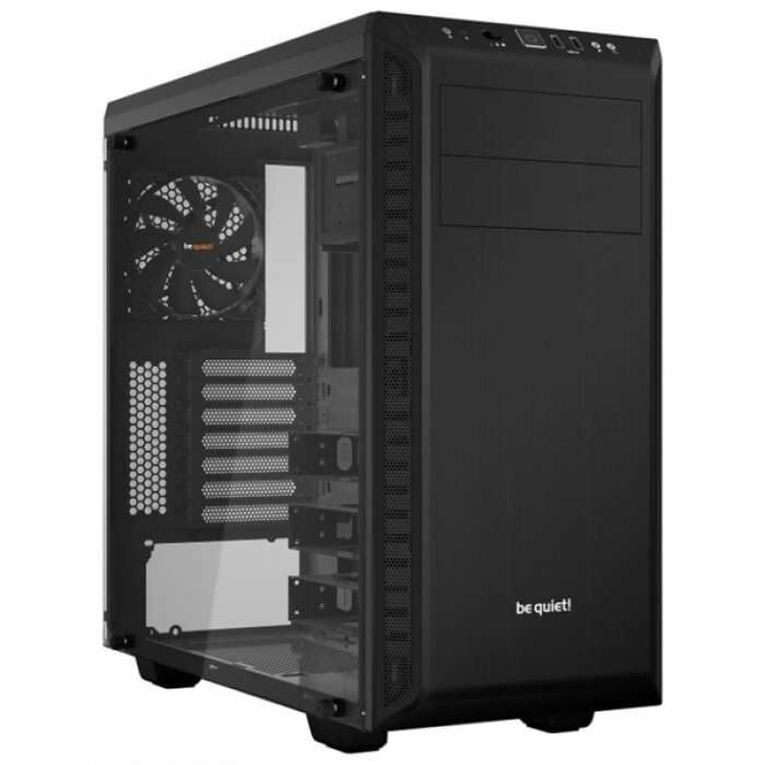 be quiet! PURE BASE 600 WINDOW BLACK / Midi-Tower / ATX / 2x5.25, 3x3.5, 8x2.5 / side window / black / BGW21