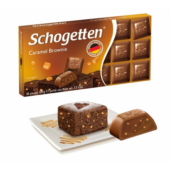 Шоколад Schogetten Caramell Brownie, 100 г