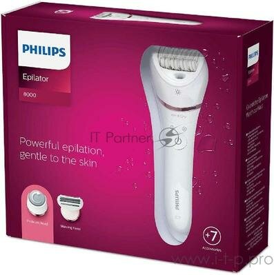 Эпилятор Philips Эпилятор Philips/ 2 скорости, широкая головка, Wet&Dry, беспроводной, opti light, 6 .